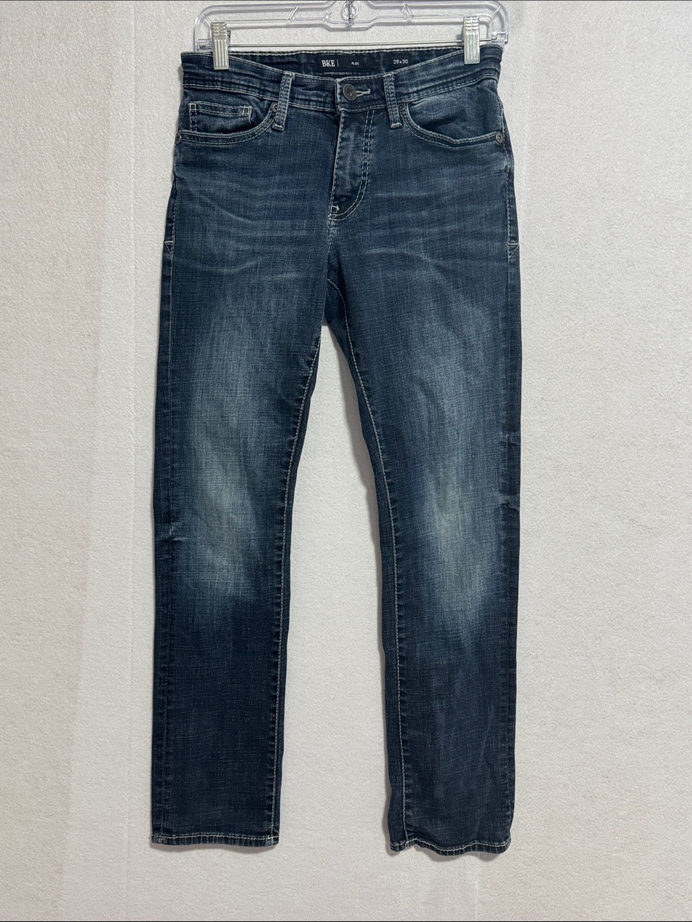 BKE ALEC Men’s Straight Leg Jeans in Dark Blue Wash